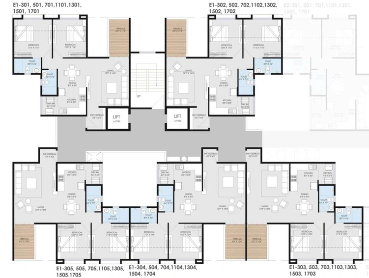 Floor Plan of Ganga Utopia in Bavdhan, Pune - Image 12504