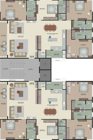 Floor Plan of Rajhans Cremona in Vesu, Surat - Image 33646