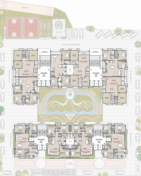 Master Plan of Sartha Amora in Vesu, Surat - Image 33746