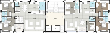 Floor Plan of Shivam Heights in Katargam, Surat - Image 33834