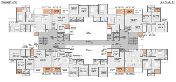 Floor Plan of Ganga Serio in Kharadi, Pune - Image 12520
