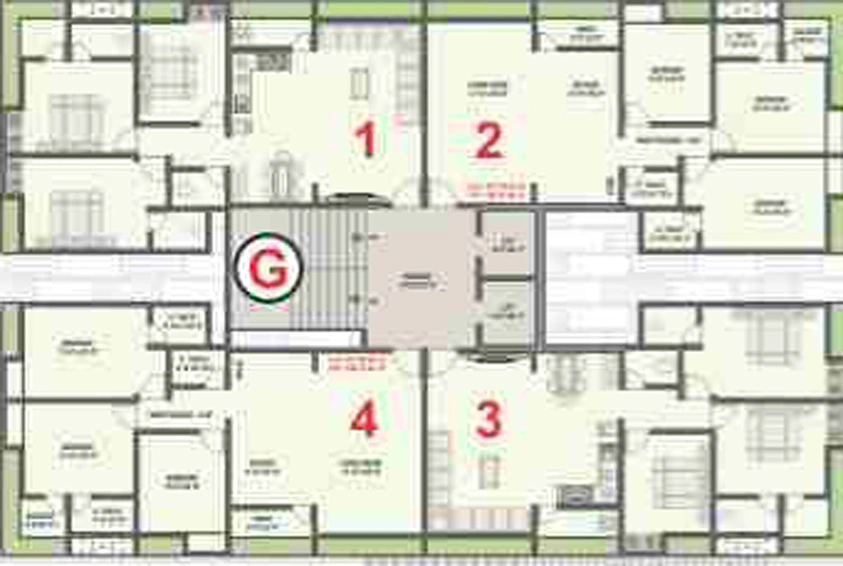 Floor Plan of Rudra Rivanta Garden City in Ganeshpura, Surat - Image 34091