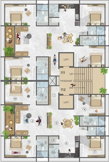 Floor Plan of Pramukh Agastya in Vesu, Surat - Image 124038