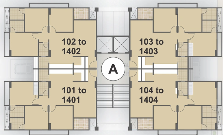 Floor Plan of Pramukh Aranya 2 in Godadara, Surat - Image 34240