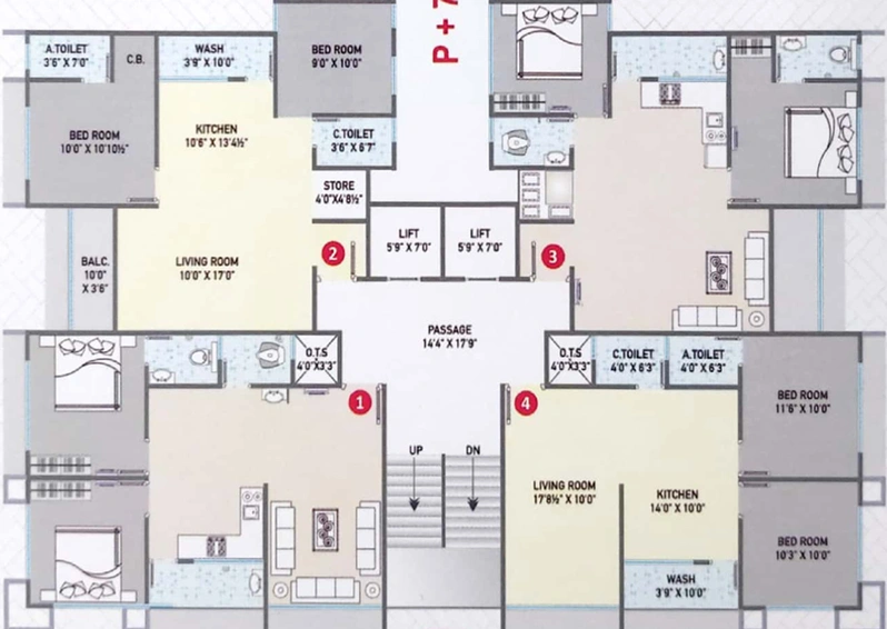 Floor Plan of Hari Krishna Icon in Dindoli, Surat - Image 97303