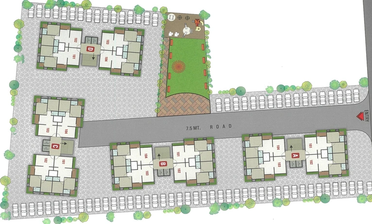Master Plan of Saral Heights in Kamrej, Surat - Image 34455