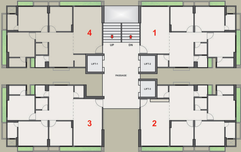 Floor Plan of Shivay Rivanta River View in Jahangirpura, Surat - Image 34467