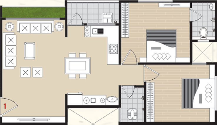 2 BHK Flat in Shubh Sankalp in Punagam, Surat - Image 463800