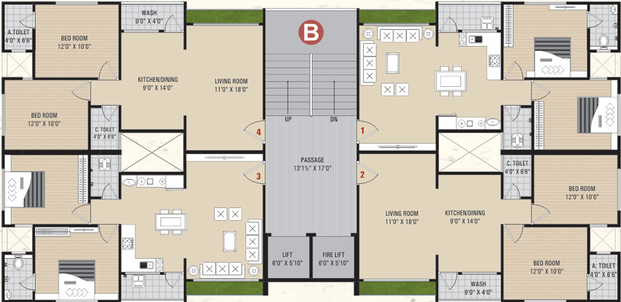 Floor Plan of Shubh Sankalp in Punagam, Surat - Image 34555