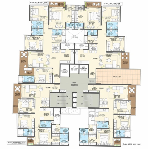 Floor Plan of Ganga Platinum in Kharadi, Pune - Image 110166