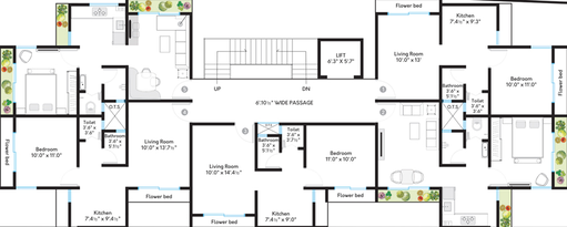 Floor Plan of Sugat Residency in Bhatha, Surat - Image 34760