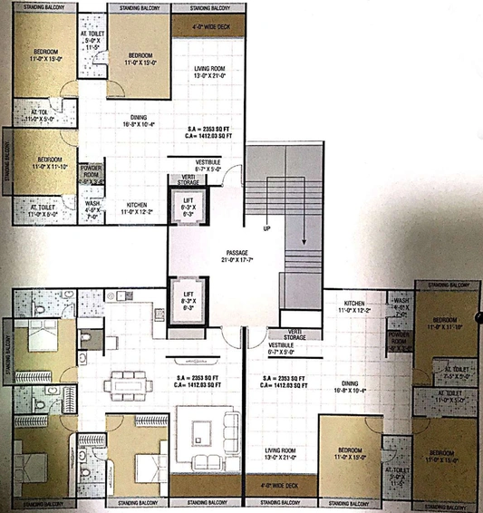 Floor Plan of Banu Hayaa in Rander, Surat - Image 34925