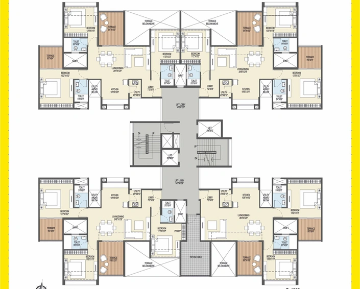 Floor Plan of Ganga Platino in Kharadi, Pune - Image 12621