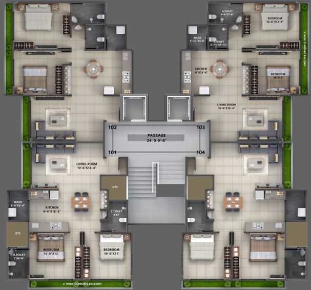 Floor Plan of Soham Elegance in Pal Gam, Surat - Image 35150