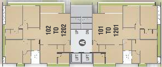 Floor Plan of Pramukh Vivanta in Vesu, Surat - Image 35203