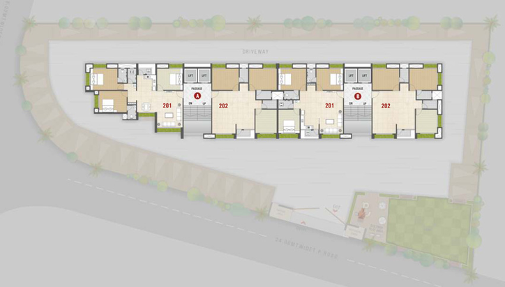 Master Plan of Satyam Heights in Dabholi, Surat - Image 35273