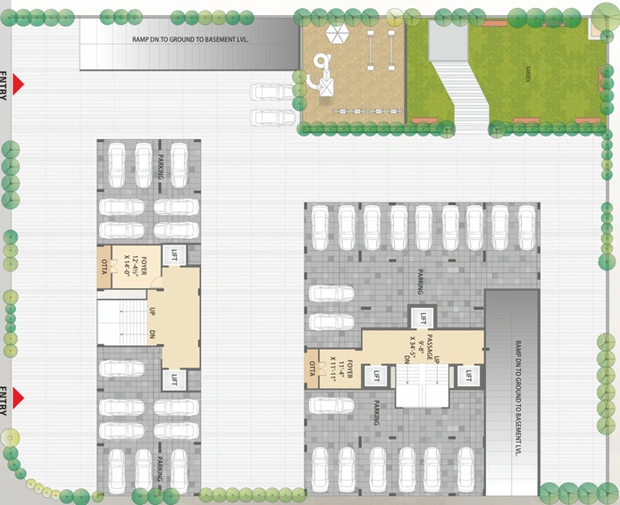 Master Plan of Aagam Heights in Bhimrad, Surat - Image 35421