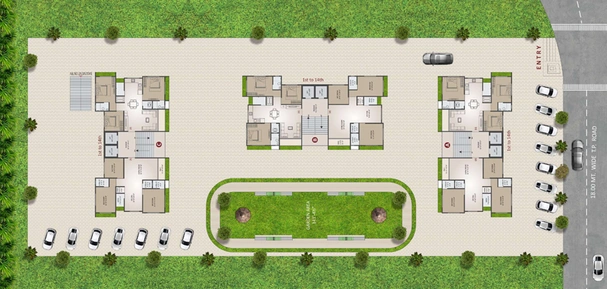 Master Plan of Dwarkesh Eden Hills in Mota Varachha, Surat - Image 108763