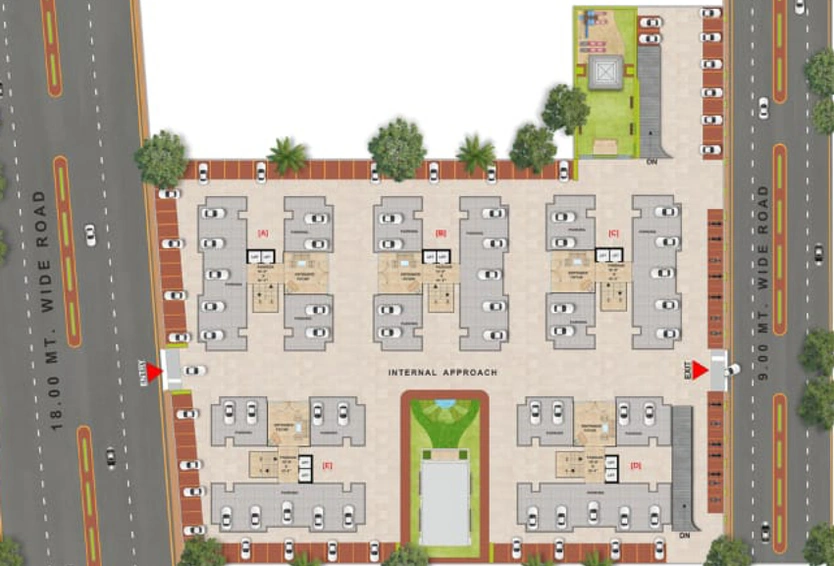 Master Plan of Priyank Avenue in Mota Varachha, Surat - Image 35479