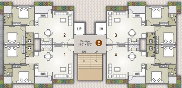 Floor Plan of Shiv Shakti Paradise in Mota Varachha, Surat - Image 35550