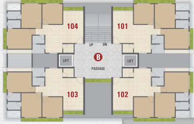 Floor Plan of Govindji Residency in Nana Varachha, Surat - Image 35611