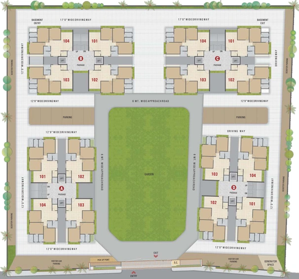 Master Plan of Govindji Residency in Nana Varachha, Surat - Image 35612
