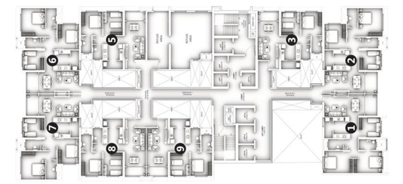 Floor Plan of Ganga Asmi in Wakad, Pune - Image 12672