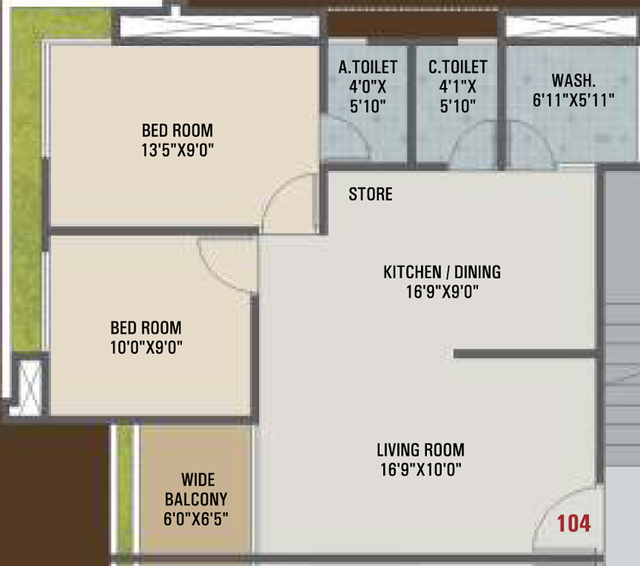 2 BHK Flat in Unison Raj Shailee - 2 in Mota Varachha, Surat - Image 466242
