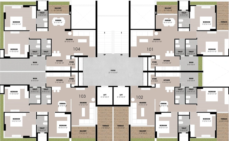 Floor Plan of Anavya Parmeshwar in Adalaj, Ahmedabad - Image 84485