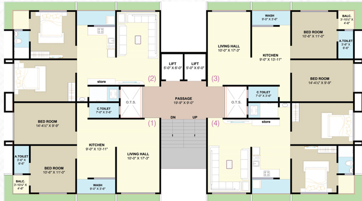 Floor Plan of Shree Hans Luxuria in Uttran, Surat - Image 35737