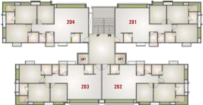 Floor Plan of Glory Heights in Mota Varachha, Surat - Image 125080