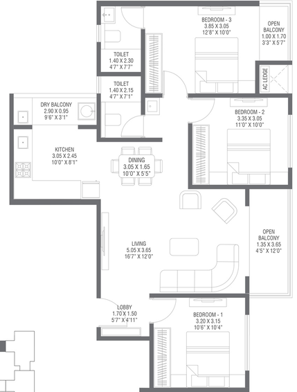 5 BHK Flat in Pharande Vaanya in Moshi, Pune - Image 424607