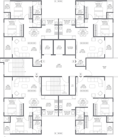 Floor Plan of Pharande Vaanya in Moshi, Pune - Image 12821