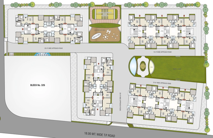Master Plan of Ashirwad Heights in Amroli, Surat - Image 99533
