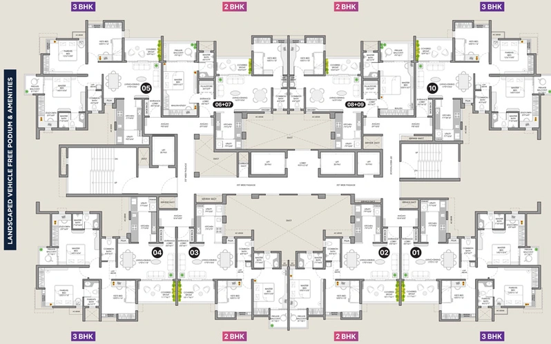 Floor Plan of VJ Supernova in Wakad, Pune - Image 12803