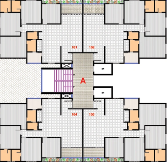 Floor Plan of Manisha Merriott Hills in Nikol, Ahmedabad - Image 31538