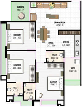 3 BHK Flat in Sahitya Altezza in Nava Naroda, Ahmedabad - Image 459617