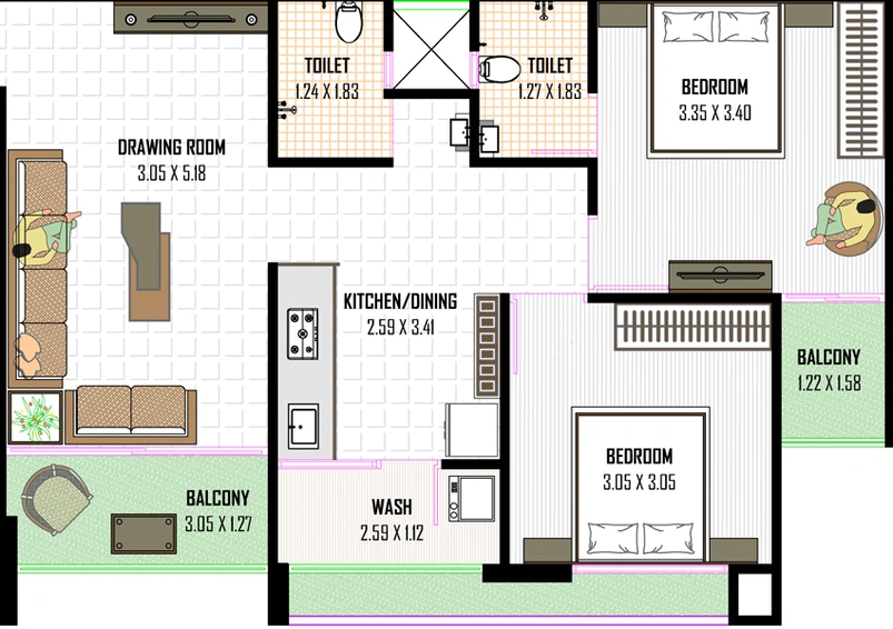 2 BHK Flat in Sahitya Altezza in Nava Naroda, Ahmedabad - Image 459616