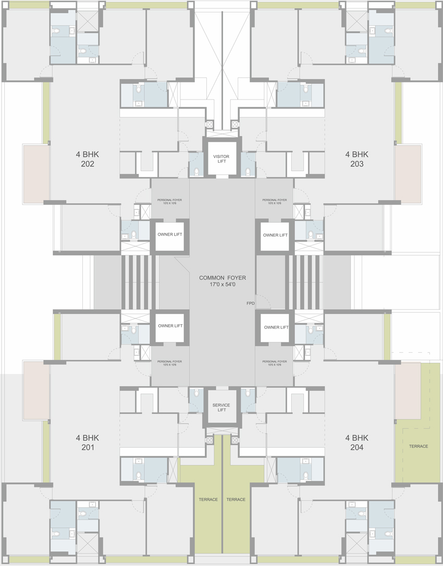 Floor Plan of Times 104 in Bodakdev, Ahmedabad - Image 31776