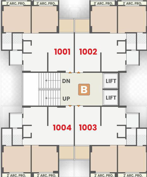 Floor Plan of Sahajanand Shayona in Sargasan, Gandhinagar - Image 28759