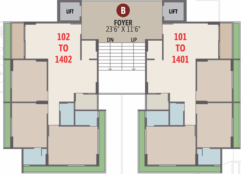 Floor Plan of Shivala Sadbhav in Sargasan, Gandhinagar - Image 28801