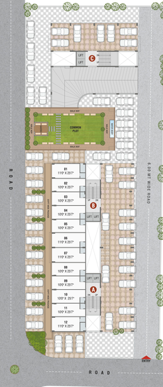 Master Plan of Shlok Paradise in Pethapur, Gandhinagar - Image 28811