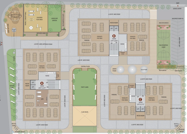 Master Plan of Motherland Magnate Lavish in Khodiyar, Ahmedabad - Image 31863