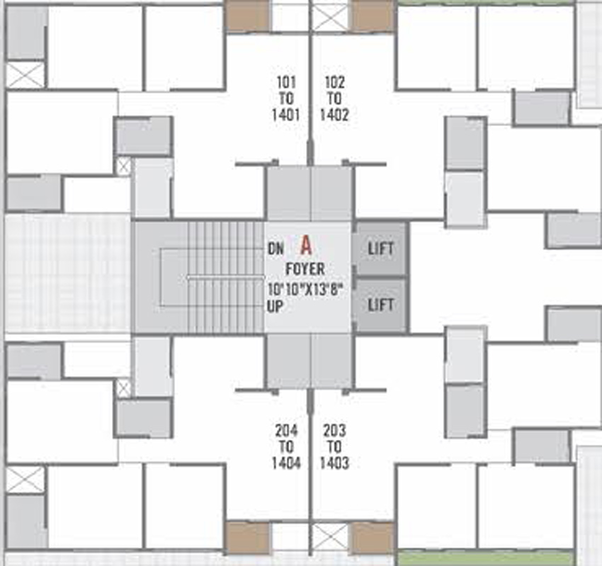 Floor Plan of Siddharth Haven in Vavol, Gandhinagar - Image 28831