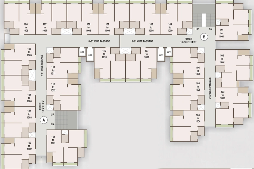 Floor Plan of Karnavati Swapnil Sky in Nava Naroda, Ahmedabad - Image 31917