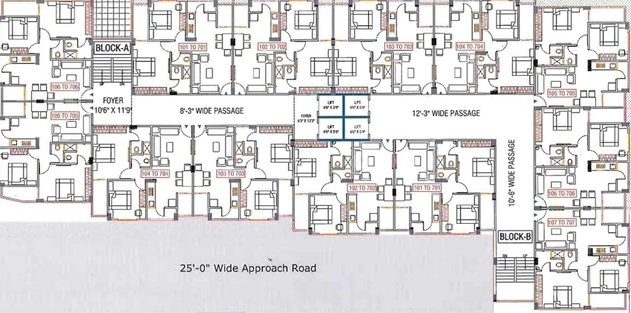 Floor Plan of Ratnakamal Tulsi Heights in Vatva, Ahmedabad - Image 31963