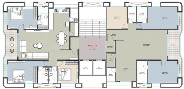Floor Plan of DMD Aura in Vesu, Surat - Image 37886