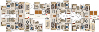 Floor Plan of Sattva Park Cubix in Devanahalli, Bangalore - Image 42721
