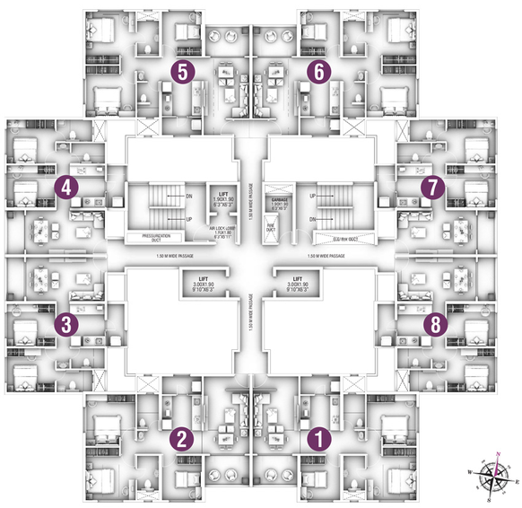 Floor Plan of Goel Ganga Altus in Kharadi, Pune - Image 12702