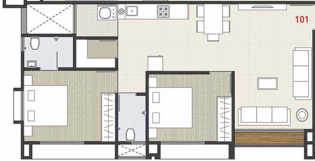 2 BHK Flat in Nova galaxy in Palanpur, Surat - Image 469885